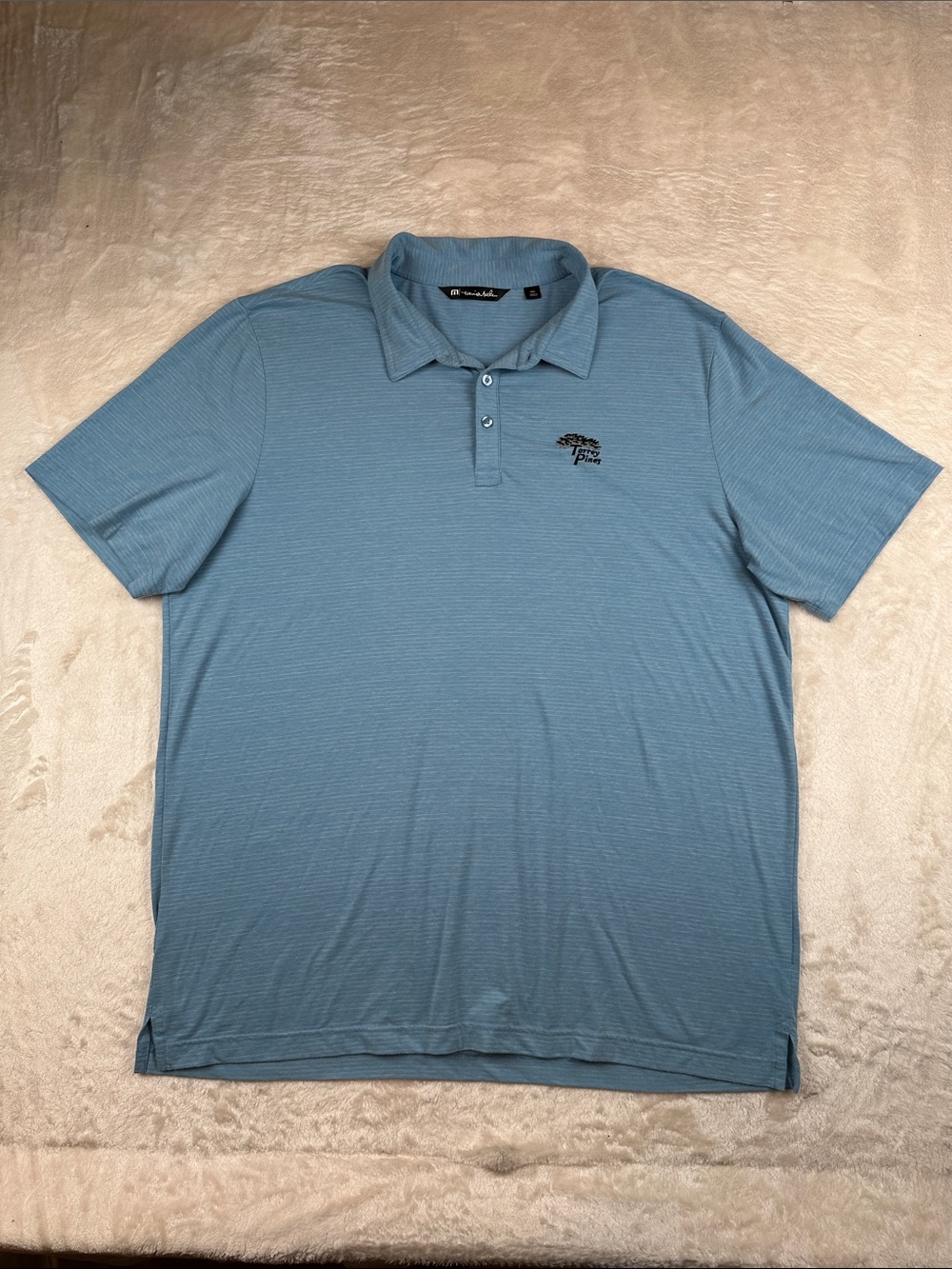 Travis Mathew Size XXL Sky Blue Men's Polo with Torrey Pines Logo | Business